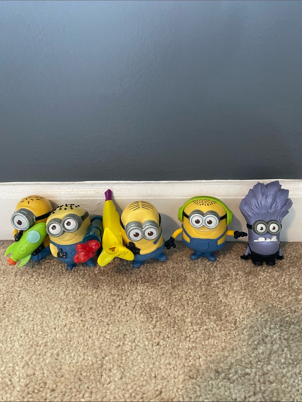 Lot of 5 Used McDonalds 2013 2017 Despicable Me Minions Play Features Toys READ